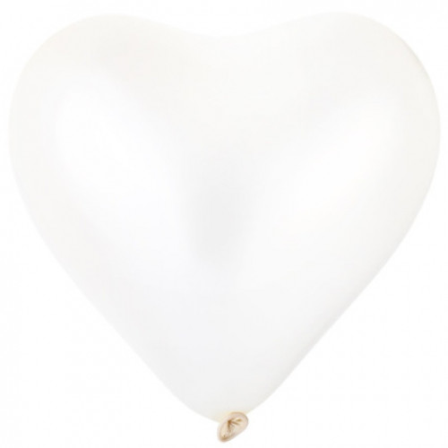 Латекс стандарт сердце белый 30 см
