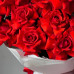 Монобукет из 15 красных Французских вывернутых роз Нина