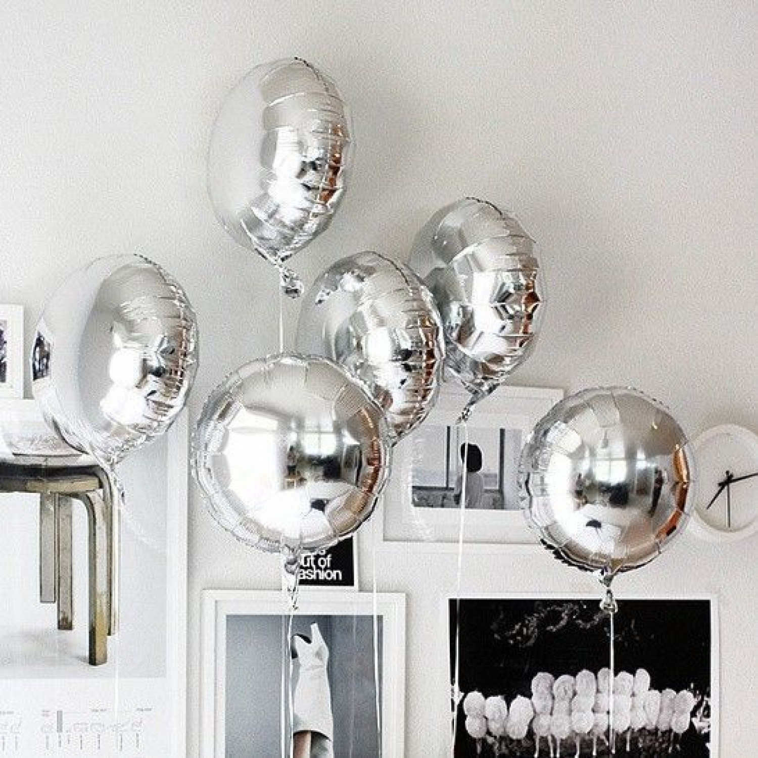 Круг фольга серебро