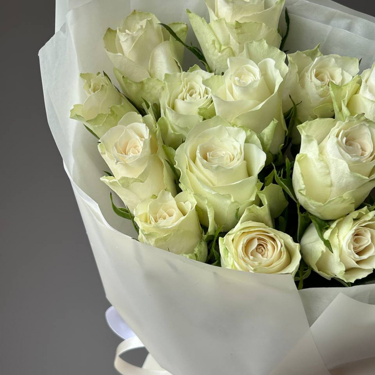 Монобукет из 15 нежных кенийских роз № 112