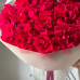 Монобукет из 15 малиновых вывернутых роз