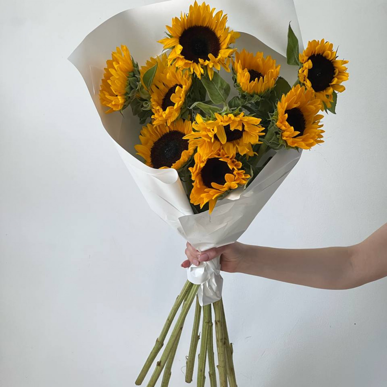 Букет из 9 подсолнухов