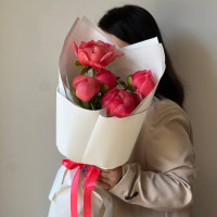 Монобукет из 5 пионов