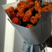 Монобукет из 7 кустовых оранжевых роз