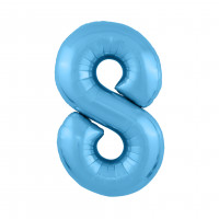 Цифра 8 голубой