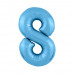Цифра 8 голубой