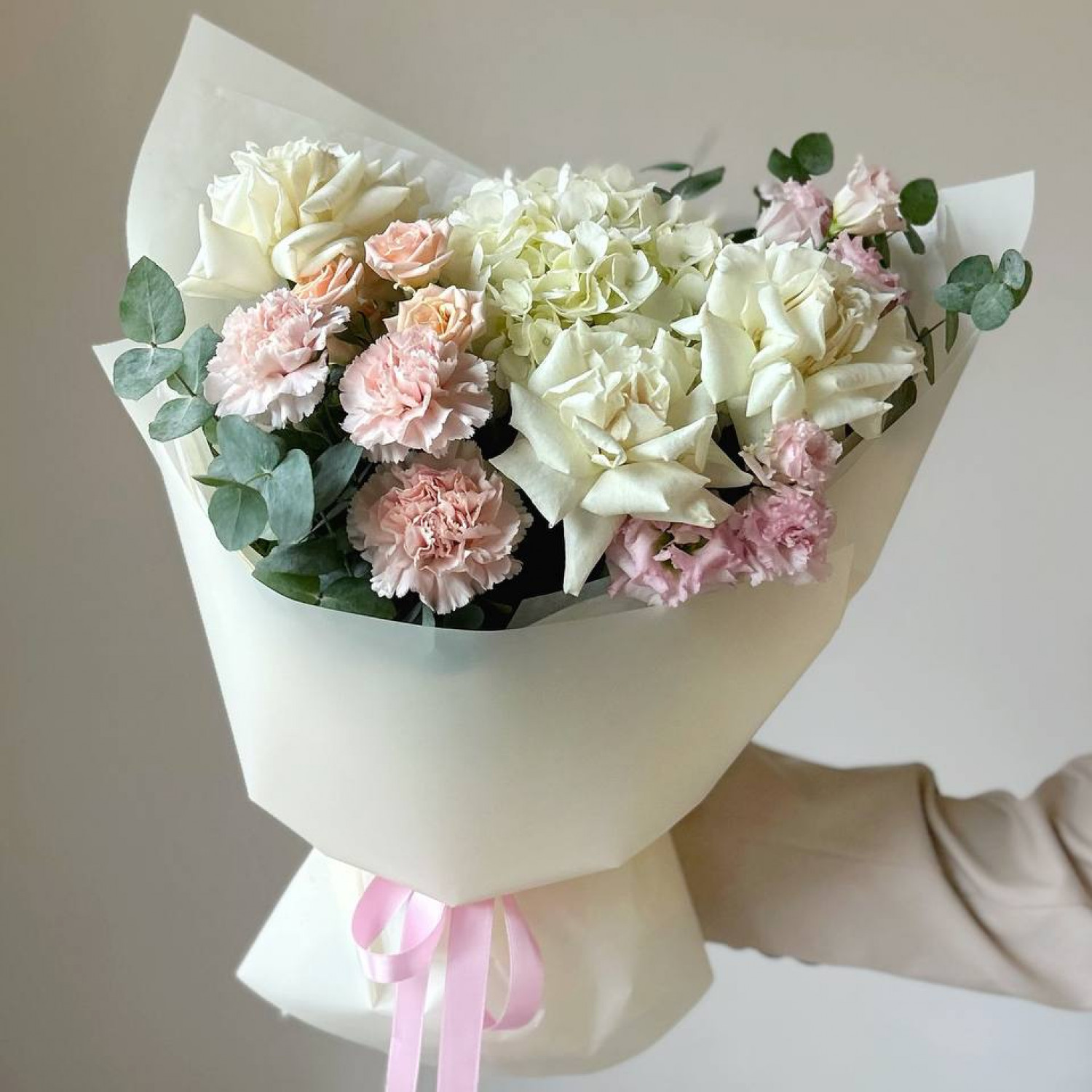 Авторский букет с французскими розами №19