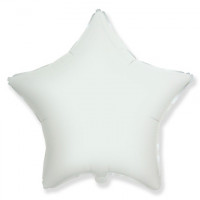 Звезда фольга белый